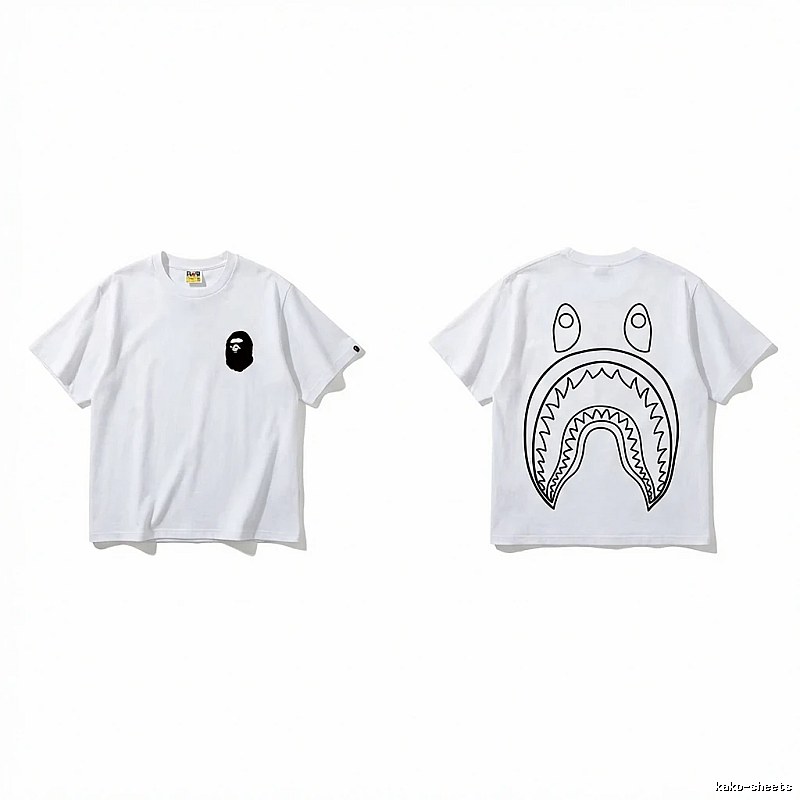 Bape Shark Series Simple White T-shirt