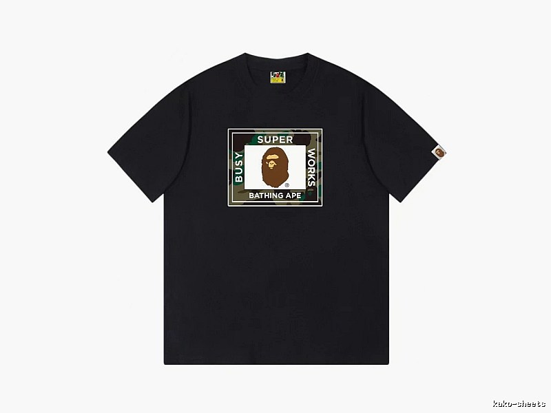 Black T-shirt with Bape ape head print