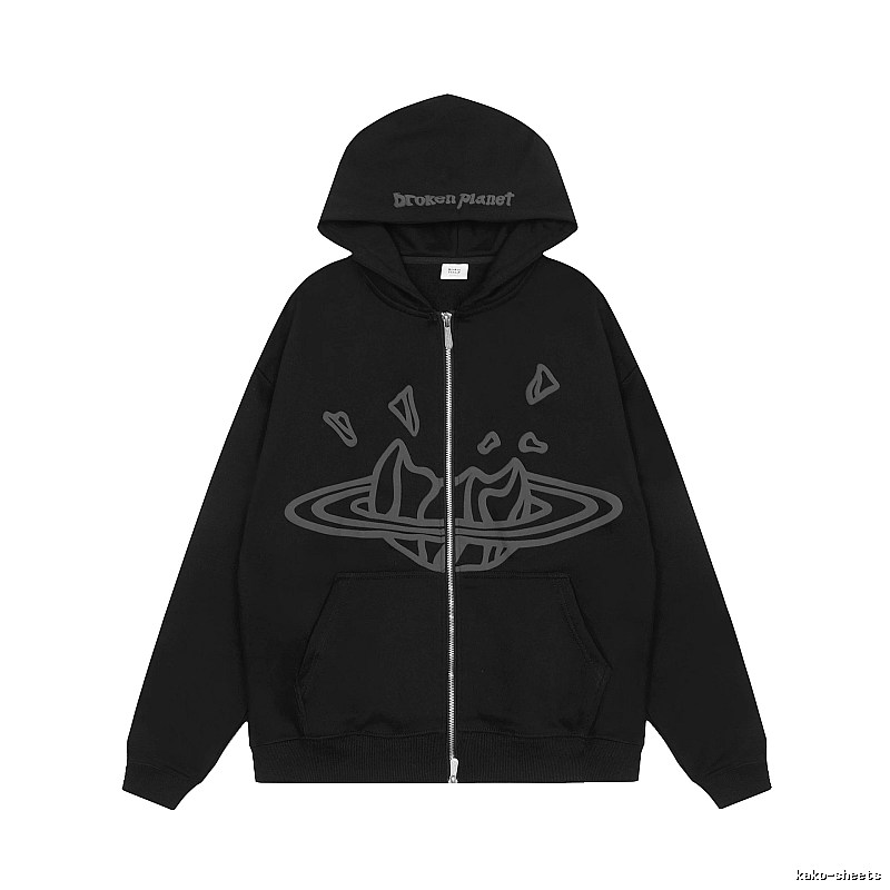 Broken Hearts Style H228 Skull Graphic Hoodie Campus Look