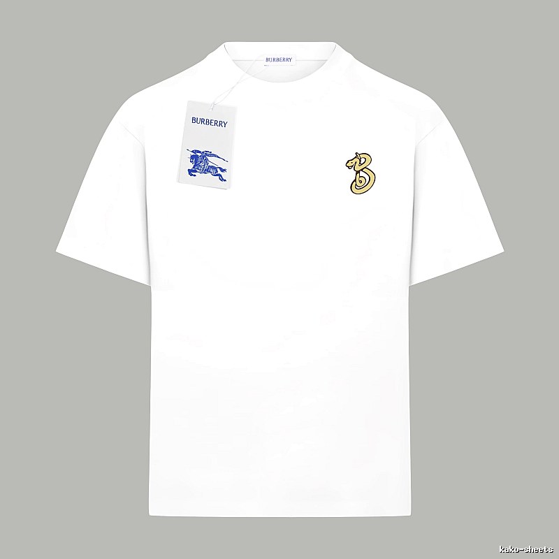 Burberry 3-letter logo simple white T-shirt