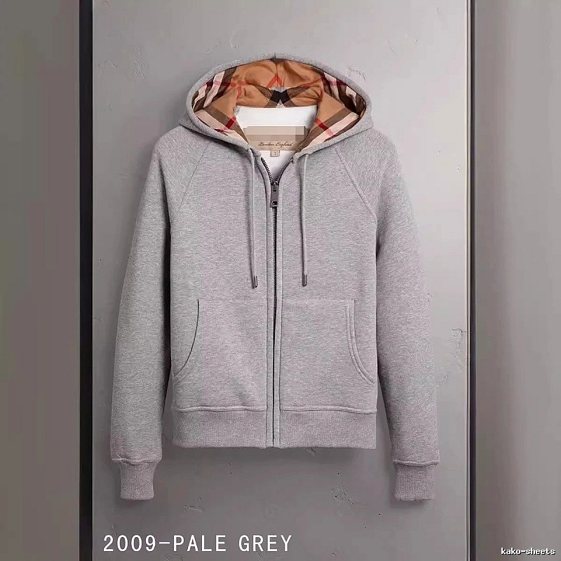 Burberry Classic Zip hoodie Gray Zip Check for Daily Styling