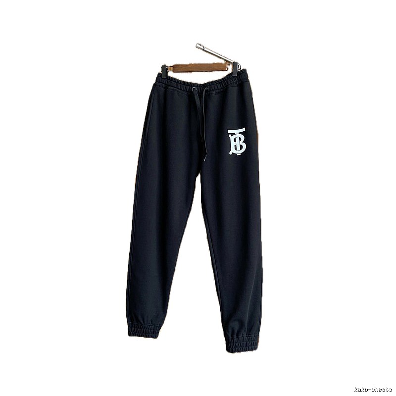 Burberry letter - printed casual black pants