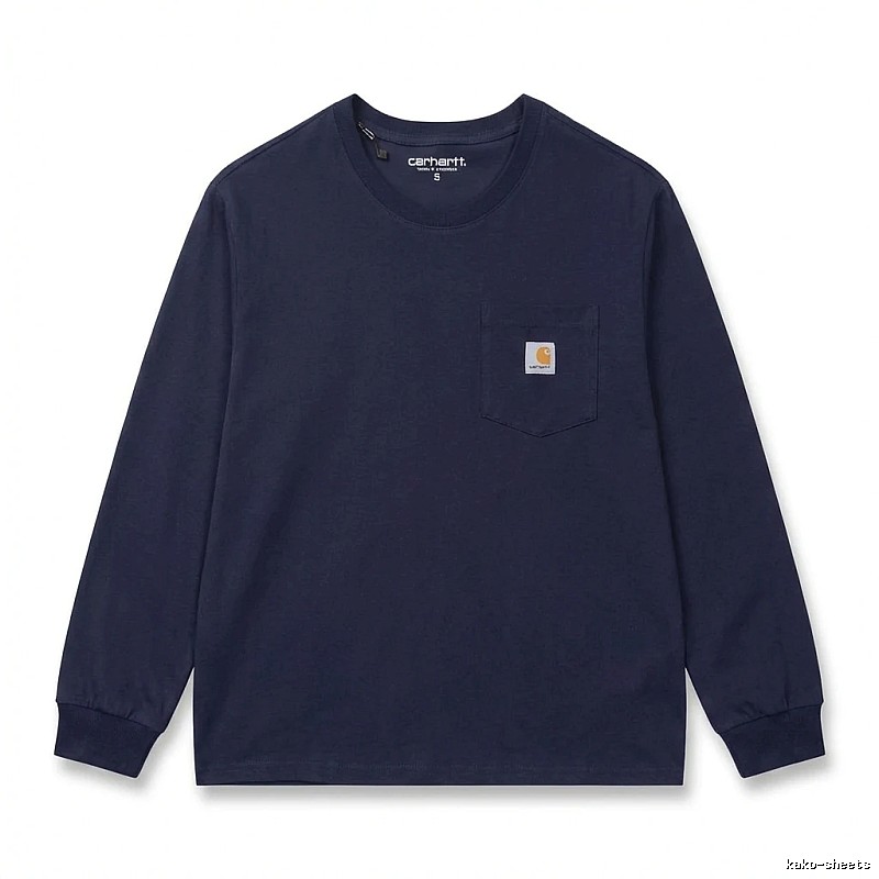Carhartt basic simple navy long-sleeve