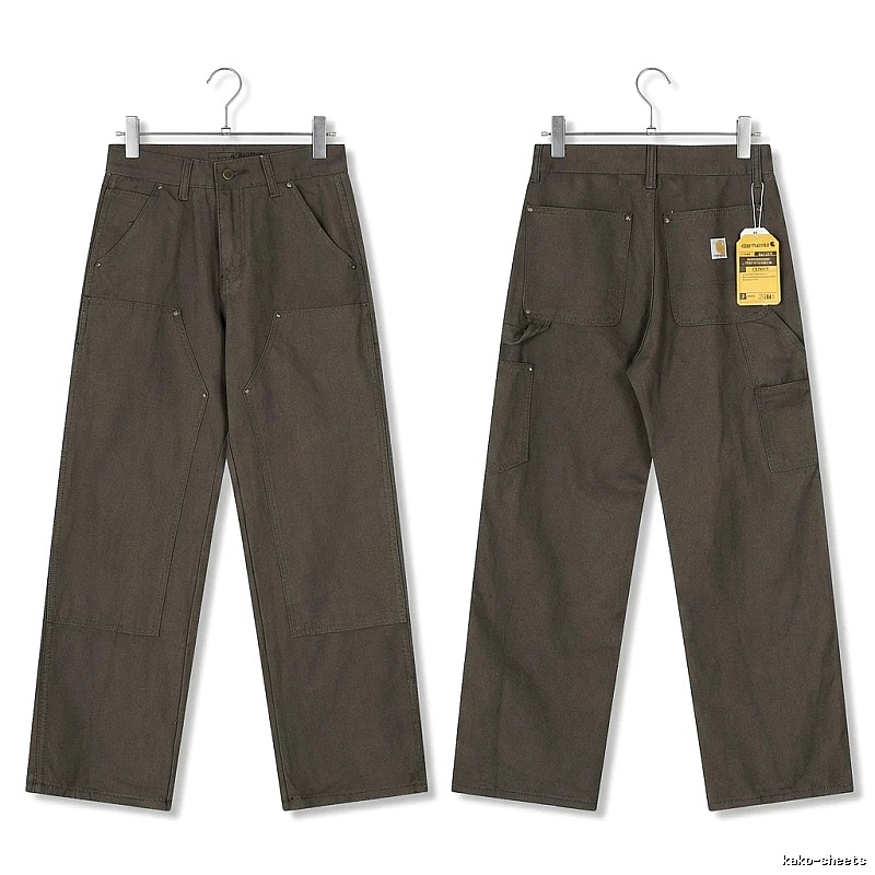 Carhartt workwear style dark gray long trousers