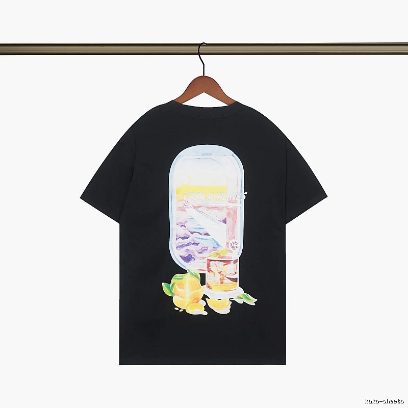 Casablanca Aviation Series Trendy Cool Black T-shirt