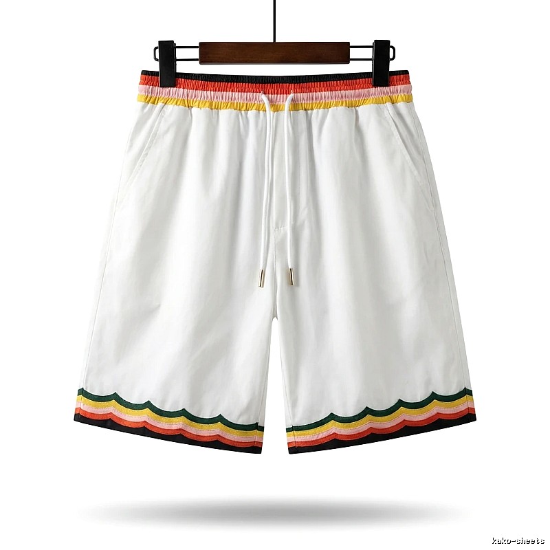 Casablanca Colorful Stripe White Shorts