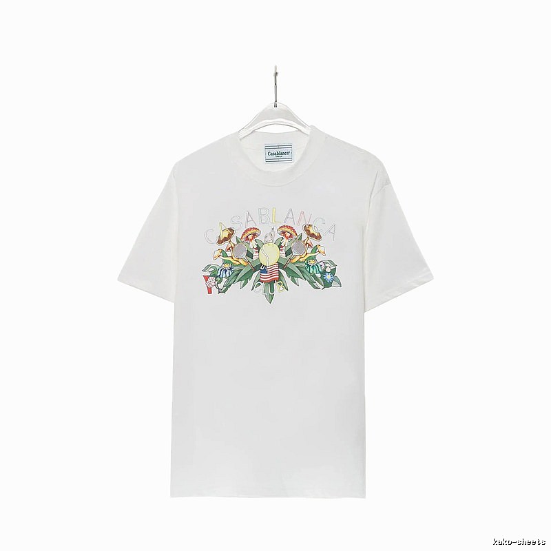 Casablanca Floral Print White T-shirt