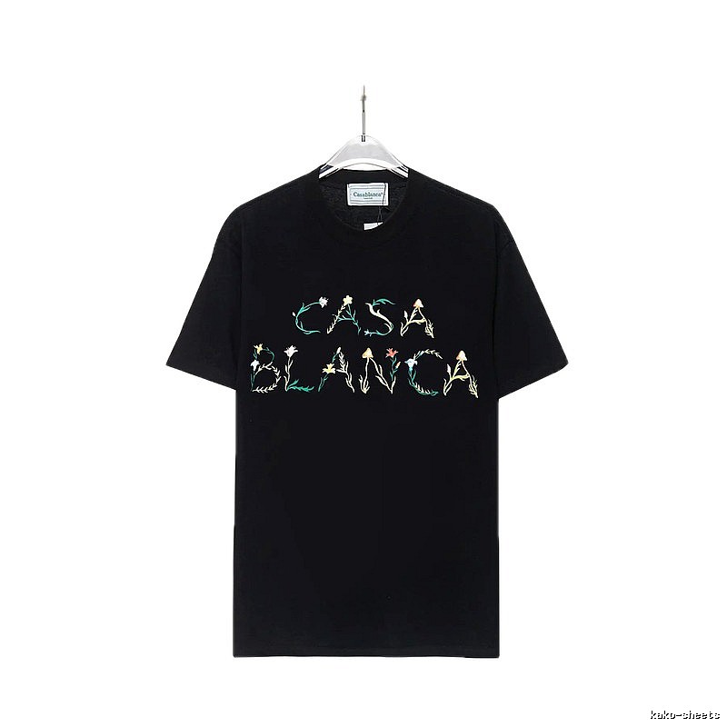 Casablanca Floral Style Black T-shirt