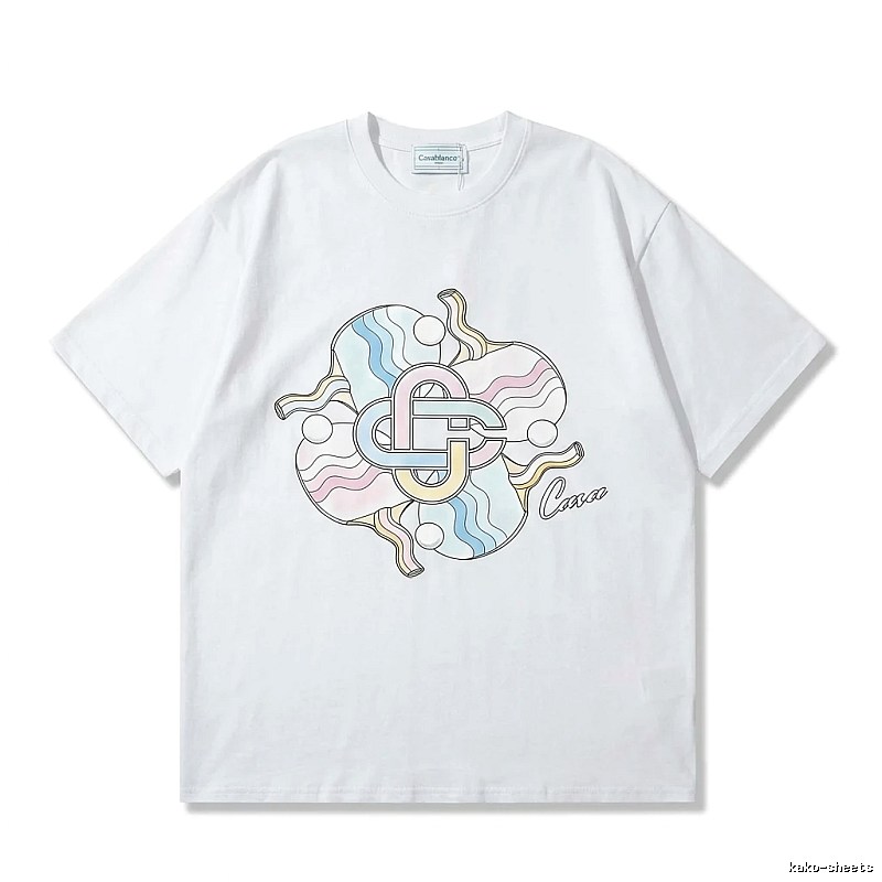 Casablanca Print Trendy White T-shirt