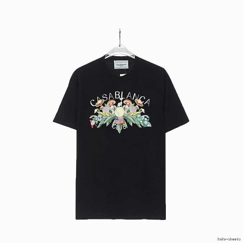 Casablanca - printed casual black T - shirt