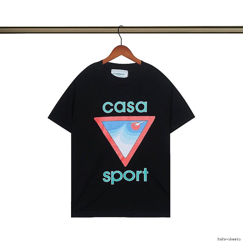 Casablanca - printed casual - style black T - shirt