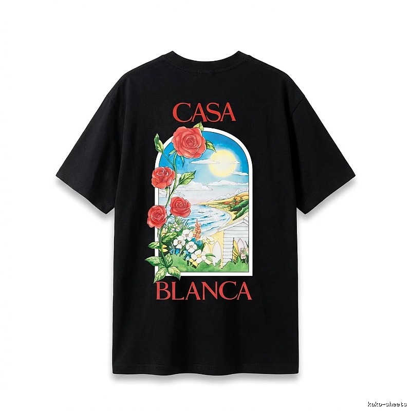 Casablanca - printed casual - style black T - shirt
