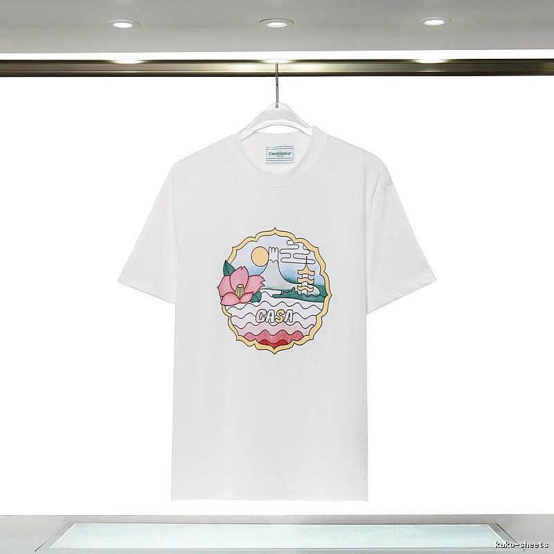 Casablanca - printed Japanese - style white T - shirt