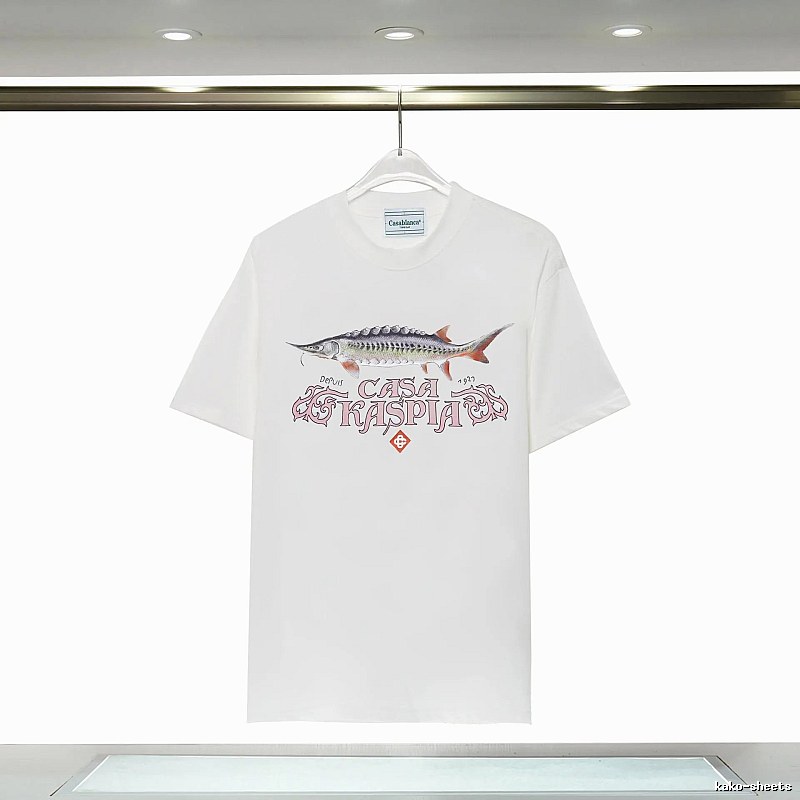 Casablanca - printed retro - style white T - shirt