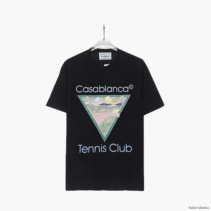 Casablanca Printed Trendy Black T-shirt