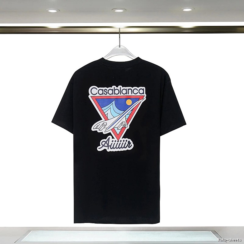 Casablanca trendy brand style black T-shirt