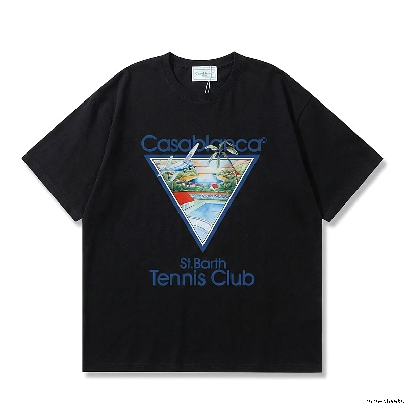 Casablanca triangle - printed black T - shirt