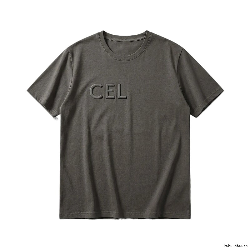 CELINE minimalist style dark gray T-shirt