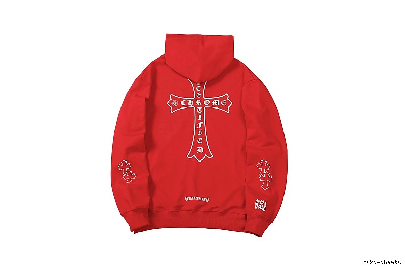 Chrome Hearts 2088-81 Red Cross Graphic Hoodie Modern Fit