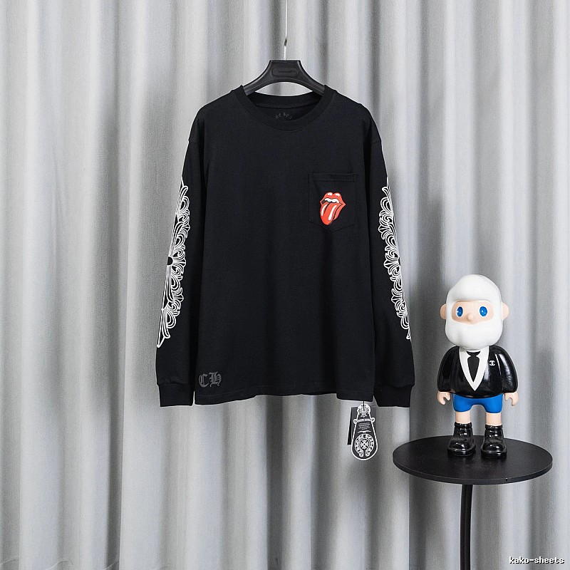 Chrome Hearts Black Long Sleeve Sweatshirt with Long Sleeve Sweatshirt for Daily Wear
