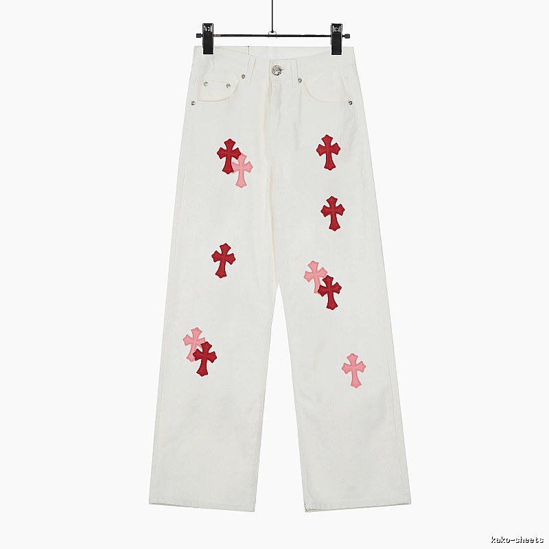 Chrome Hearts Casual Graphic jeans Light Denim Jeans for Streetwear Looks