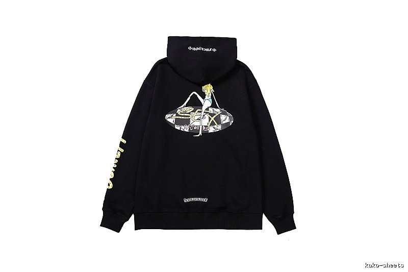 Chrome Hearts Classic Cross graphic hoodie Black Blue Cross with Travel-Friendly Style