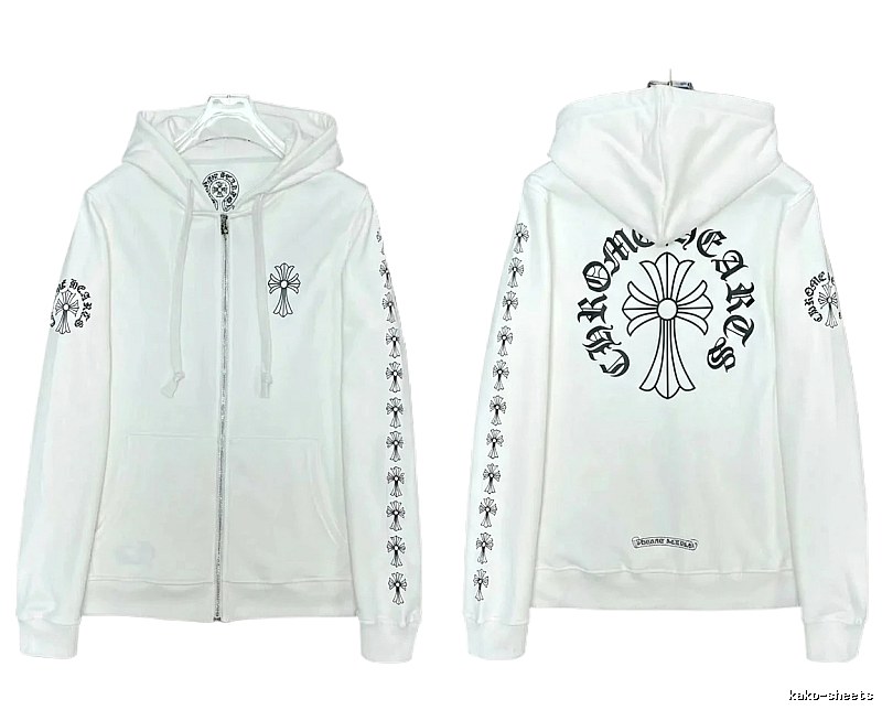 Chrome Hearts Cross Cool Style White Hoodie