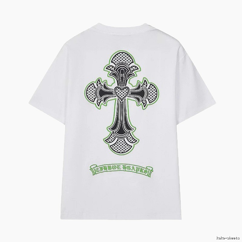 Chrome Hearts Cross Print Street Style White T-Shirt