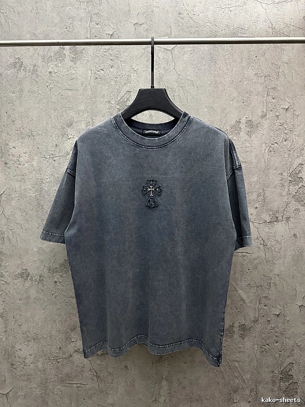 Chrome Hearts Cross Retro Style Gray T-shirt