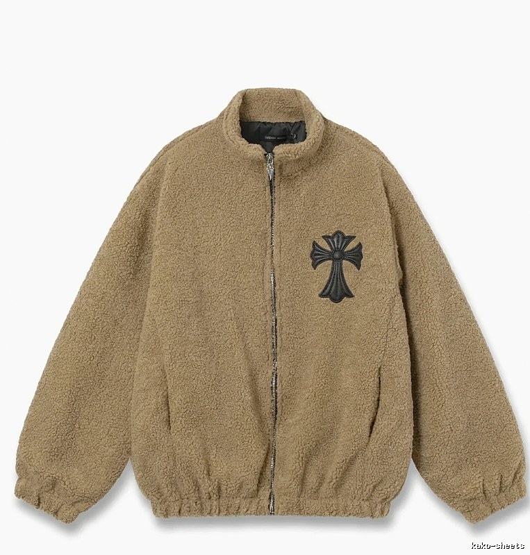 Chrome Hearts Cross Vintage Style Brown Coat