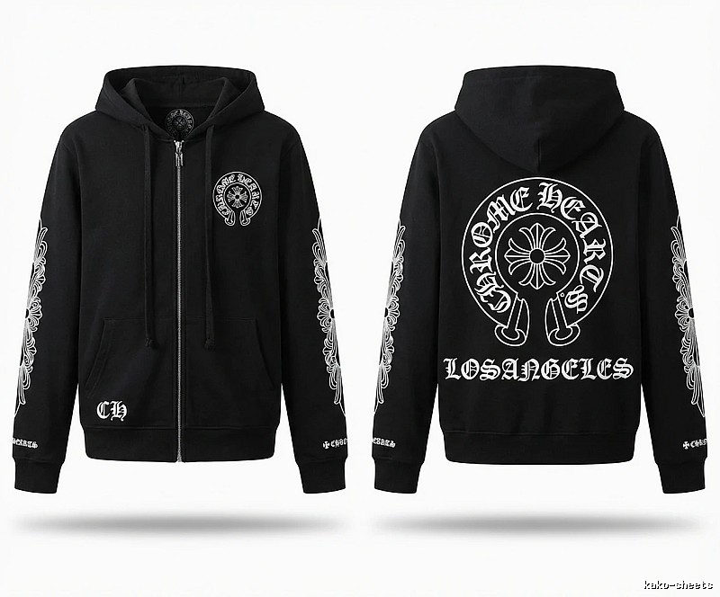 Chrome Hearts dark style black cardigan