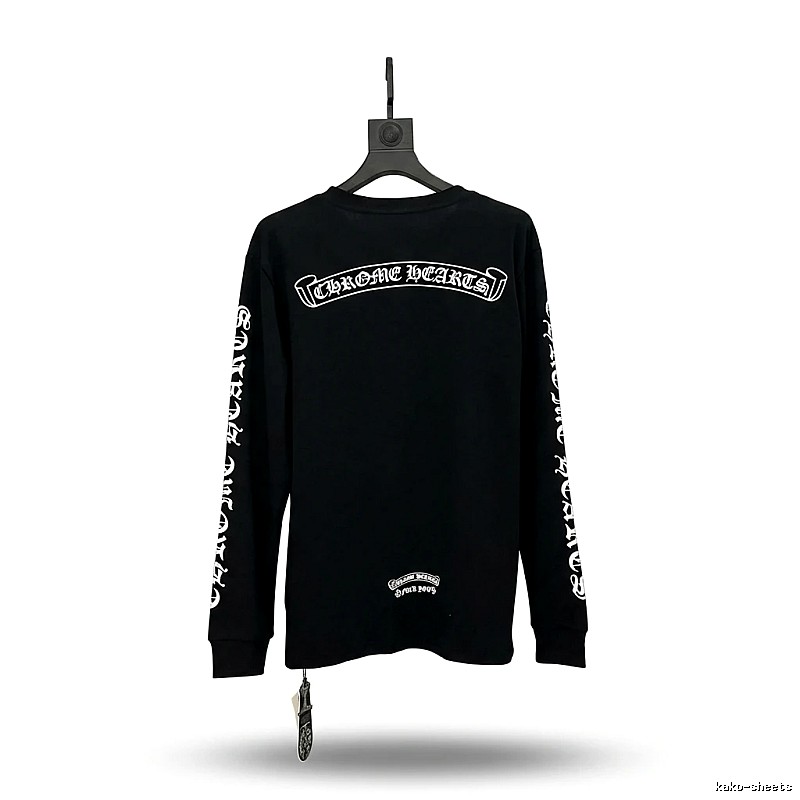 Chrome Hearts Dark Style Black Long T-shirt