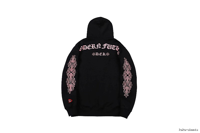 Chrome Hearts Gift Ready Cross graphic hoodie Black Blue Cross with Standout Detail