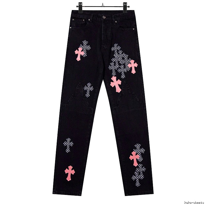Chrome Hearts Monogram Graphic jeans Light Denim Jeans for Layered Styling
