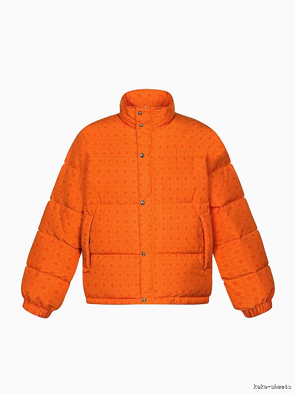 Chrome Hearts orange printed down jacket