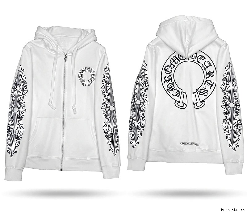 Chrome Hearts Printed Trendy and Cool Style White Hoodie