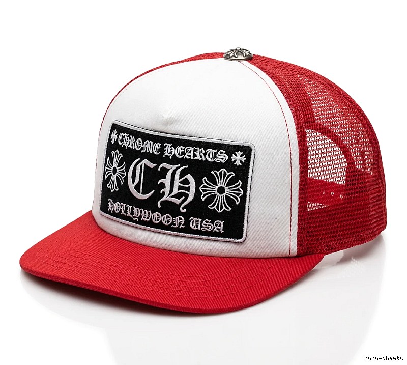 Chrome Hearts Retro Red and White Hat