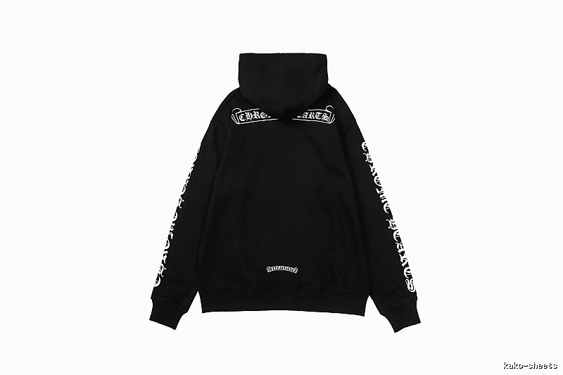 Chrome Hearts Statement Cross graphic hoodie Black Blue Cross for Outdoor Plans