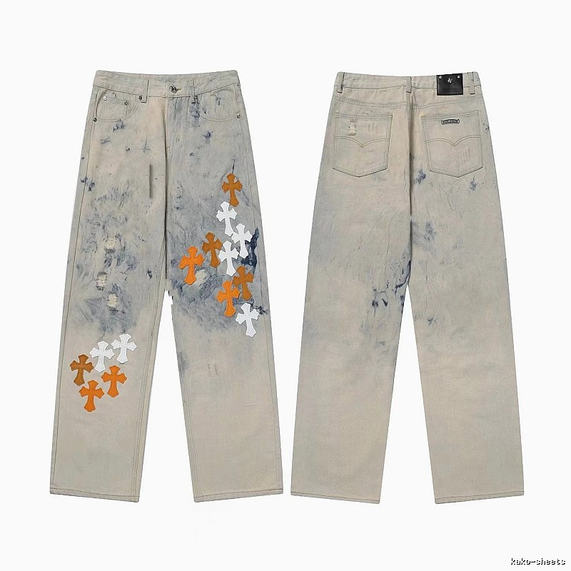 Chrome Hearts Weekend Graphic jeans Light Denim Jeans for Weekend Wear