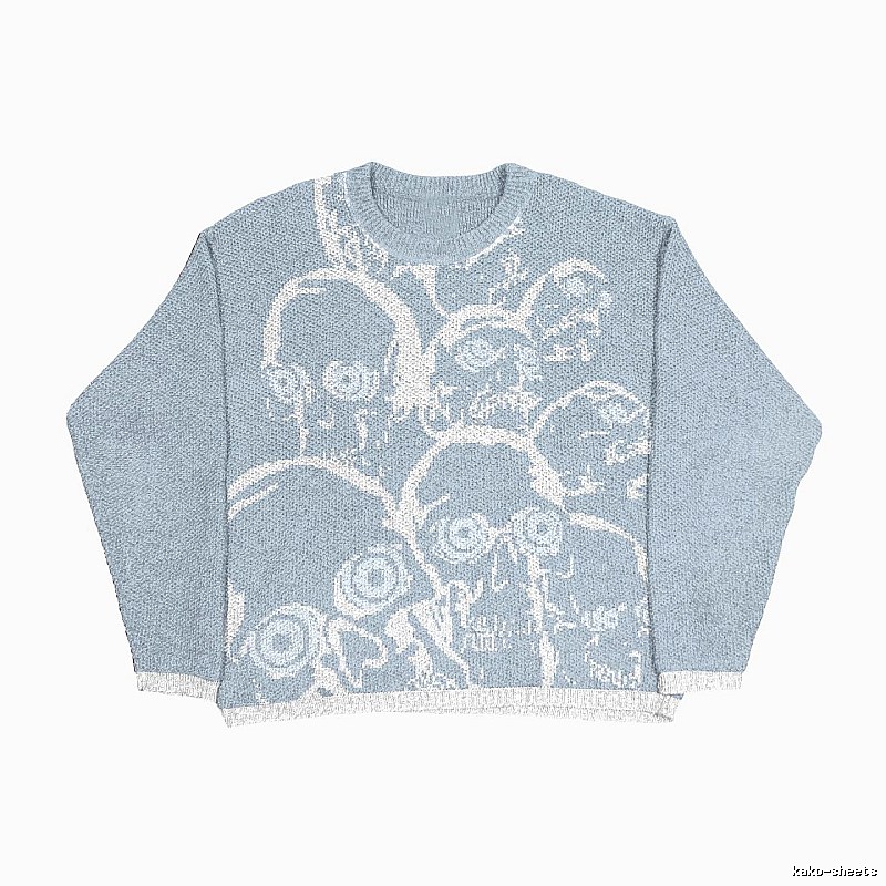 Classic Anime graphic sweater Black Knit Top with Travel-Friendly Style