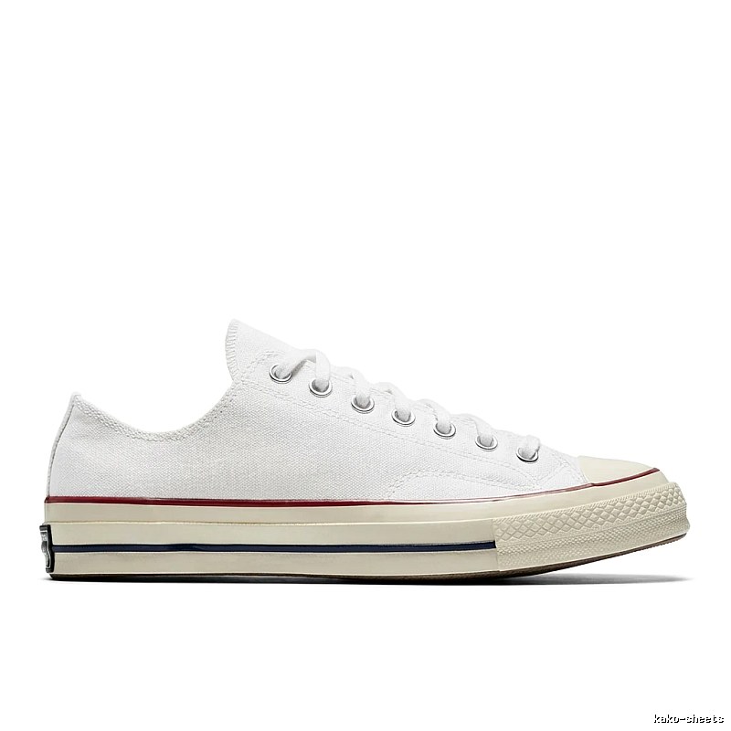 Classic white canvas shoes of Converse