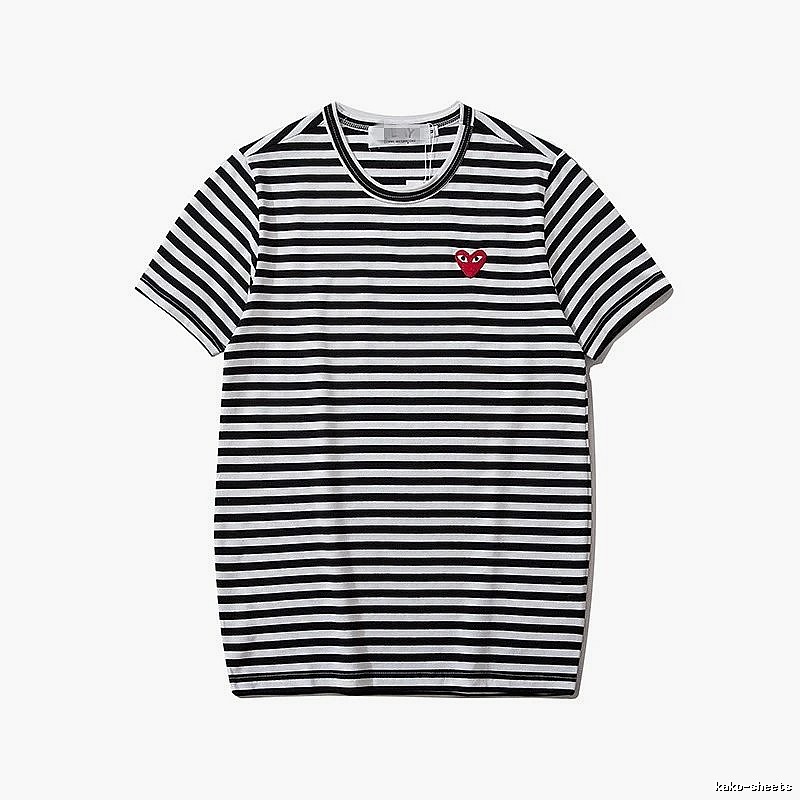 Comme des Garcons PLAY 2021-94 Black Style 2194 Heart Logo T-Shirt Fan Wear