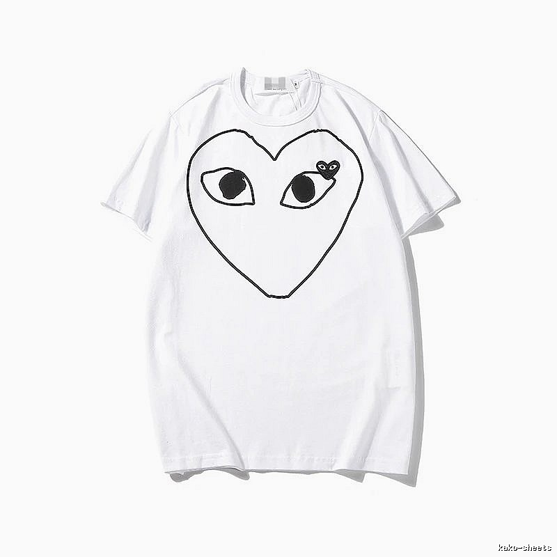 Comme des Garcons PLAY 2023-13 Black Style 2313 Heart Logo T-Shirt Bold Graphic