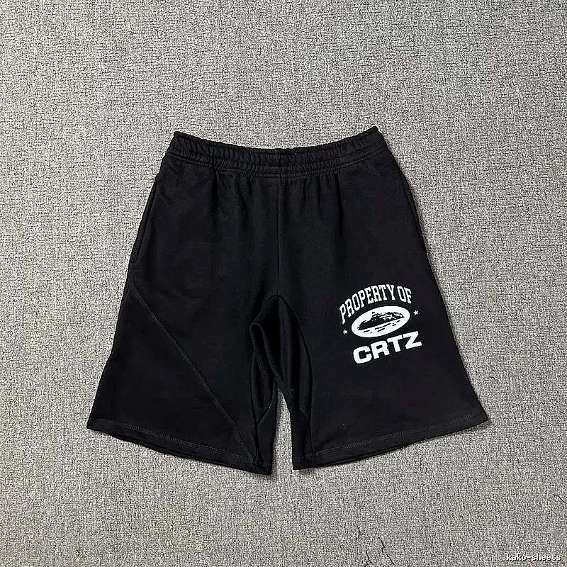 Corteiz trendy black shorts