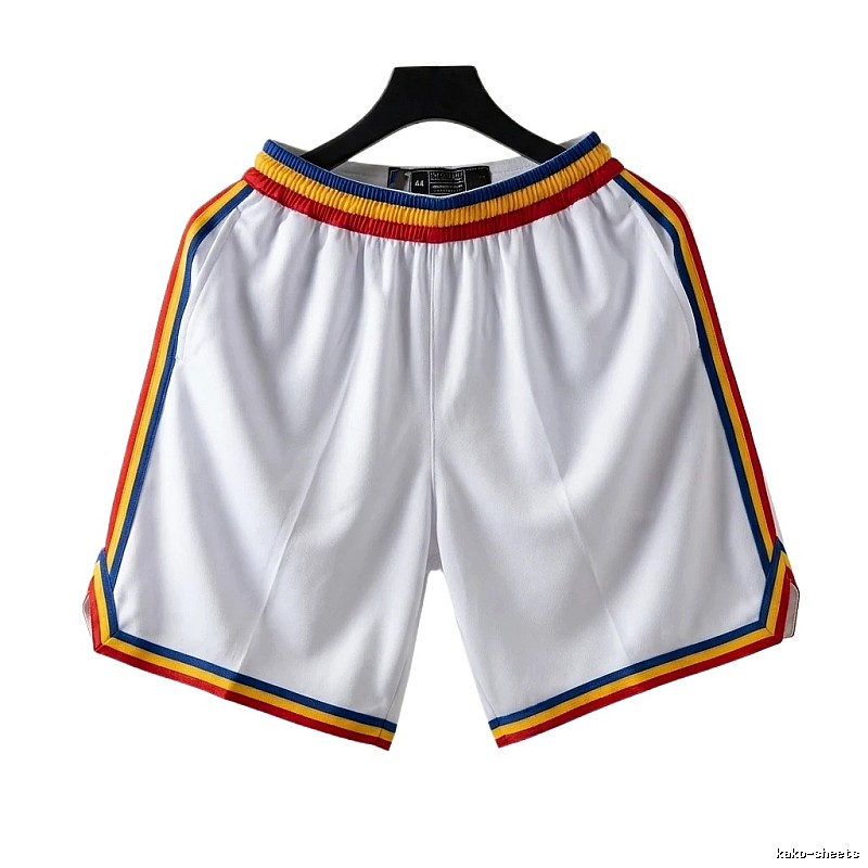 Curry series retro-style white shorts