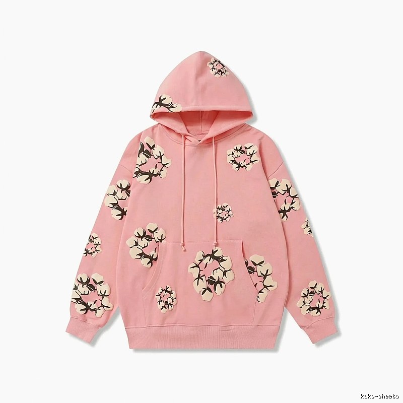 DENIM TEARS Floral Print Pink Hoodie