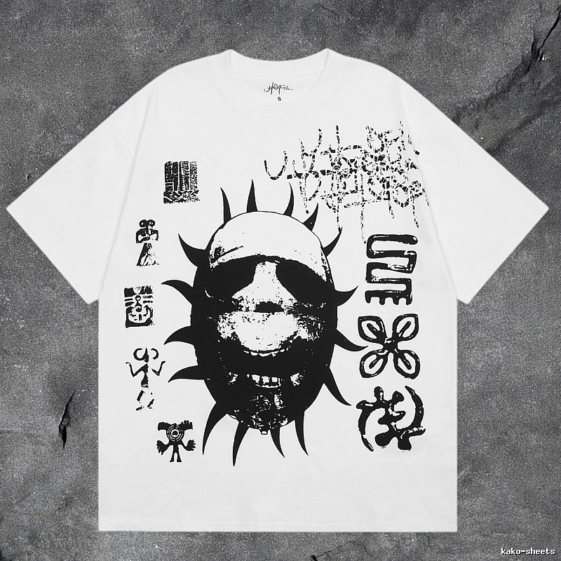 Denim Tears White Graphic T-Shirt Logo Detail