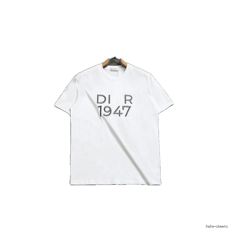 Dior 1947 Collection Minimalist Style White Short-sleeve T-shirt