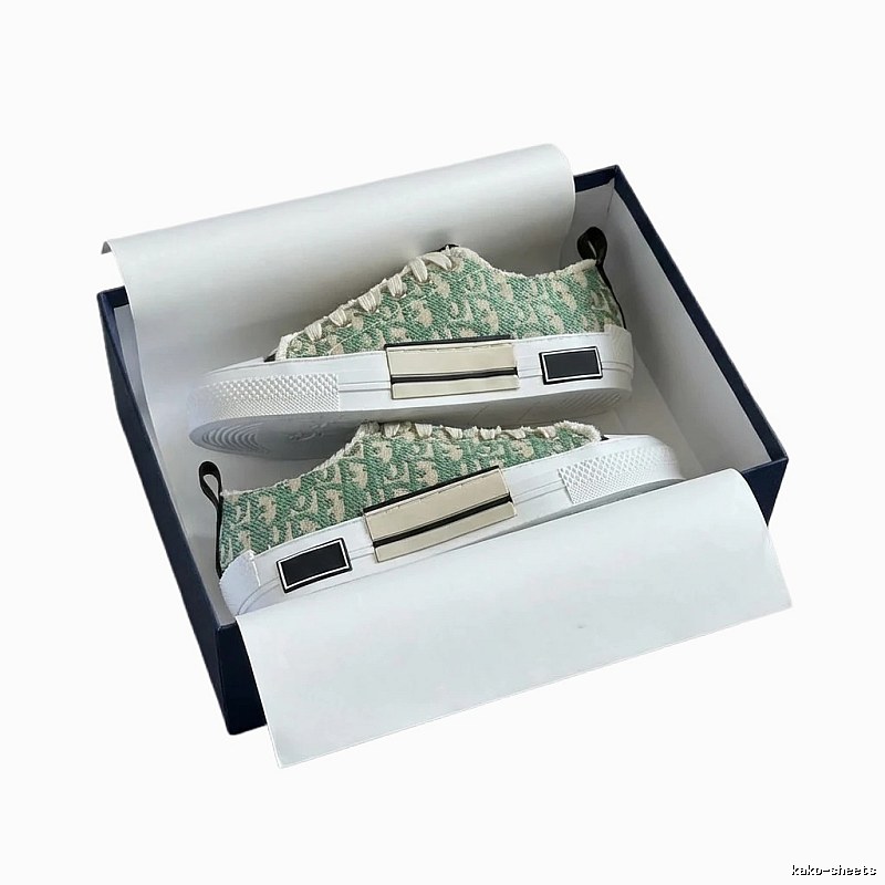 Dior letter-style green and white sneakers