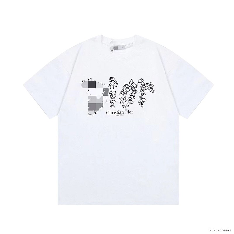 Dior Monogram All-Over Printed Trendy White T-Shirt